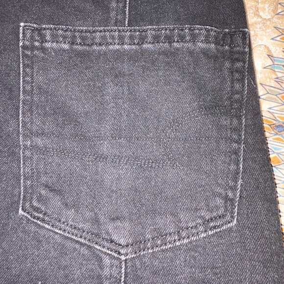 American Eagle Outfitters Black Denim button Mini Skirt - Picture 5 of 10